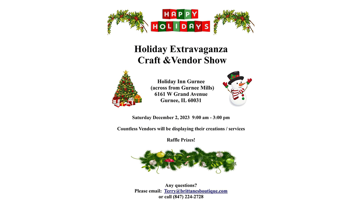 Holiday Extravaganza Craft and Vendor Show at Holiday Inn Gurnee